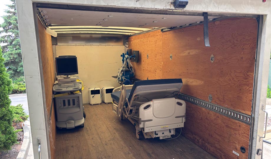 Project cure donations in truck